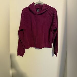The North Face Women's Burgundy Cowl Neck Sweatshirt size small